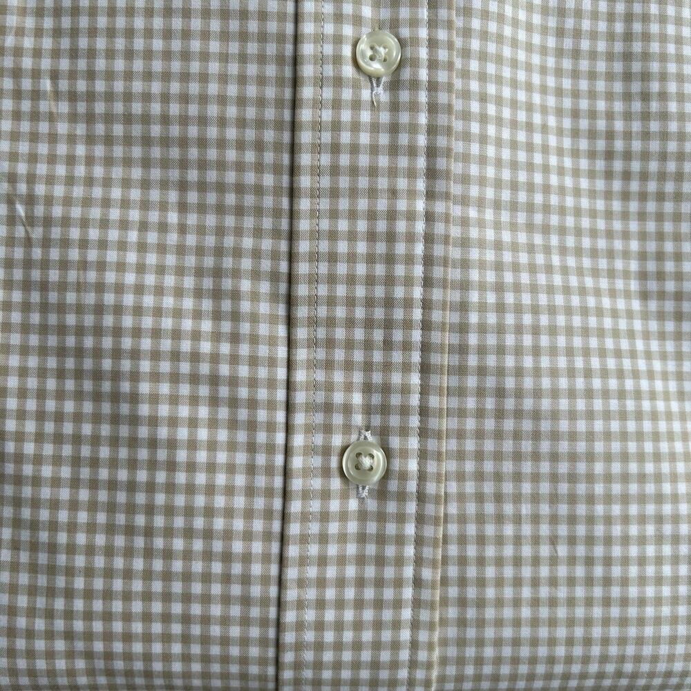 Polo Ralph Lauren Men Long Sleeve Beige White Button Down Shirt Pony Mens 2XB - Picture 6 of 6